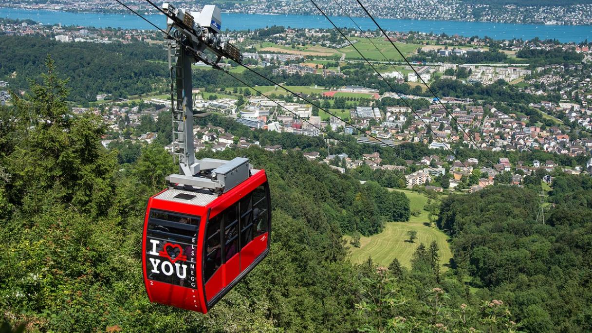 Cable Car to Felsenegg in the Surroundings of Zurich